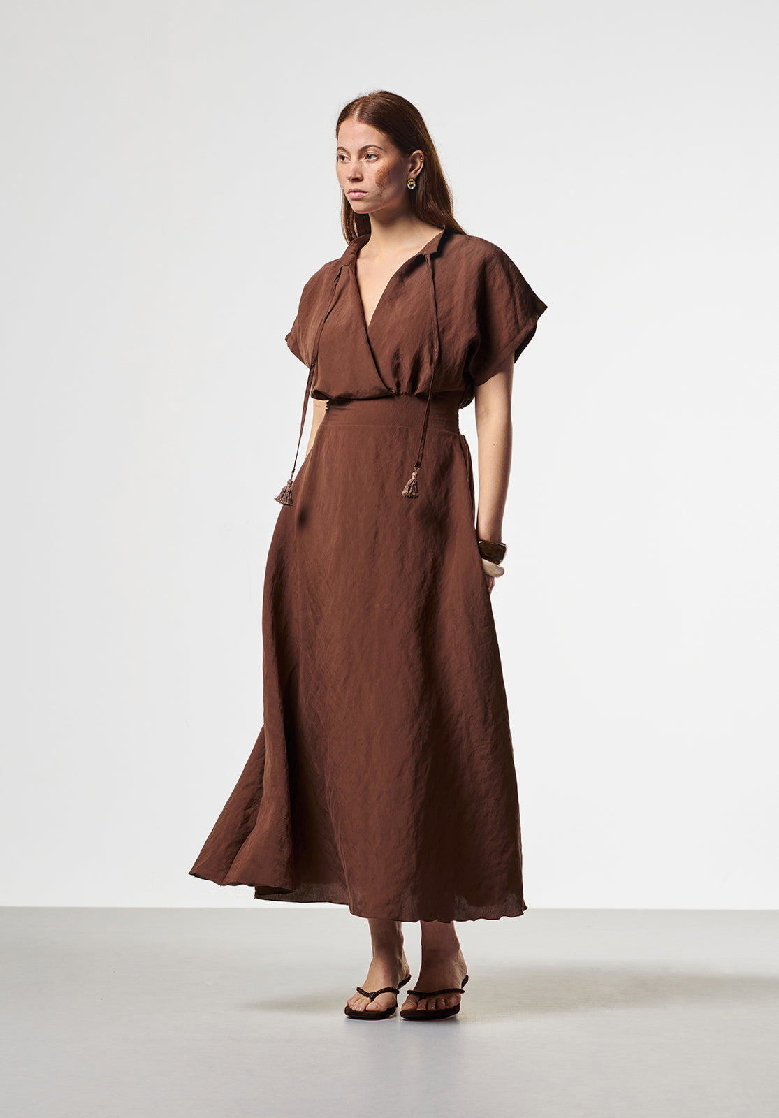 Serra dress brown – AAIKO