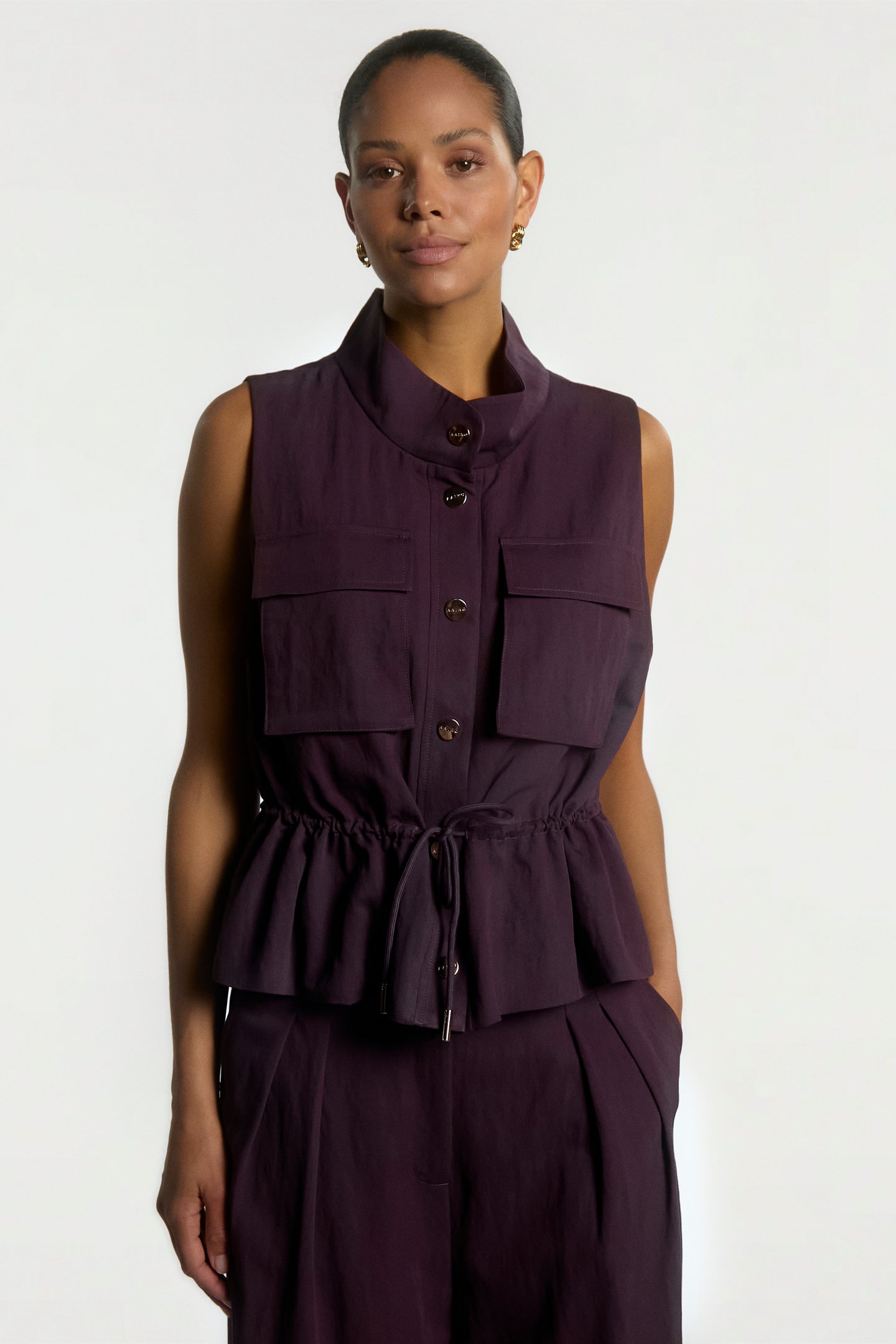 Lena gilet paars