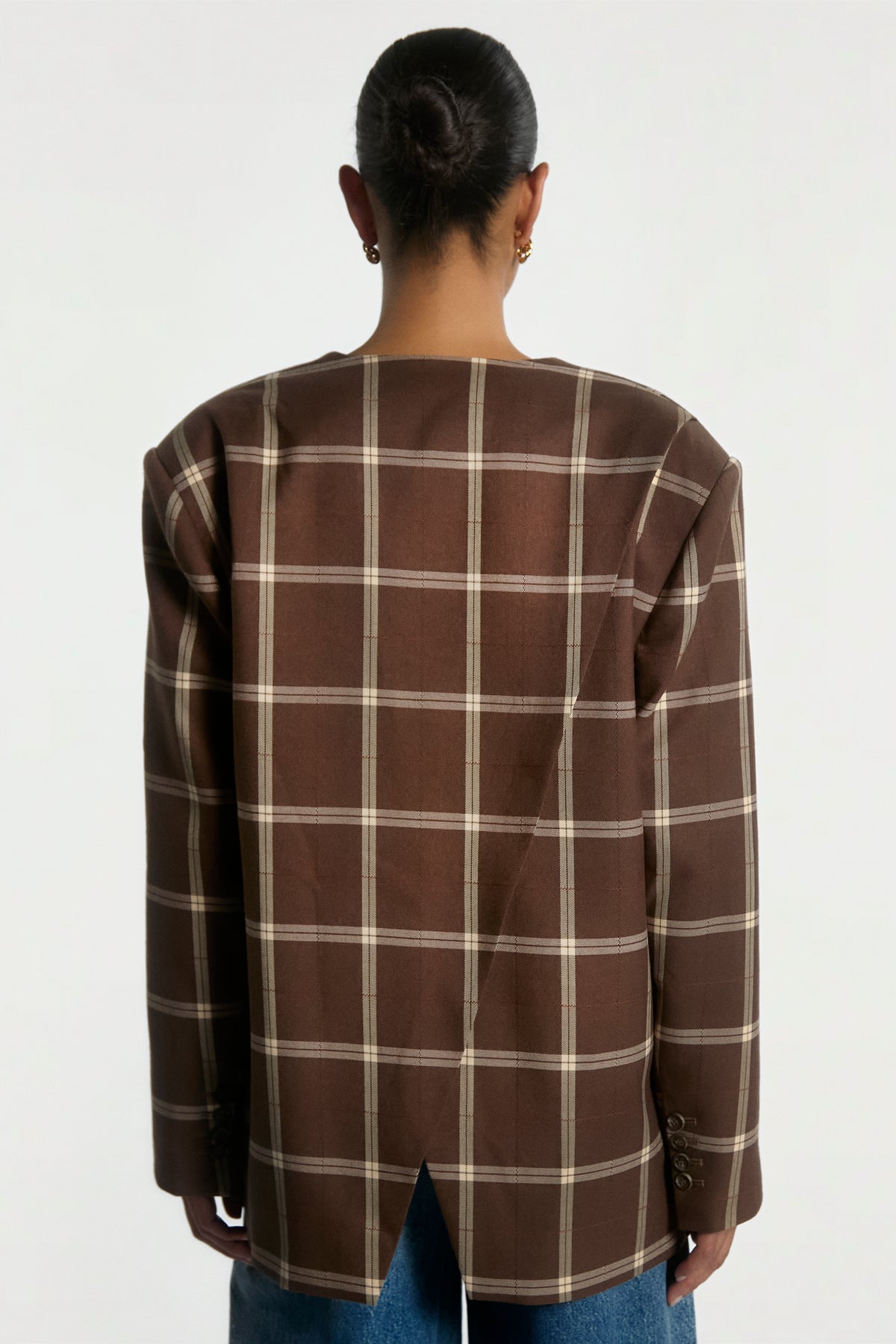 Luray check blazer bruin