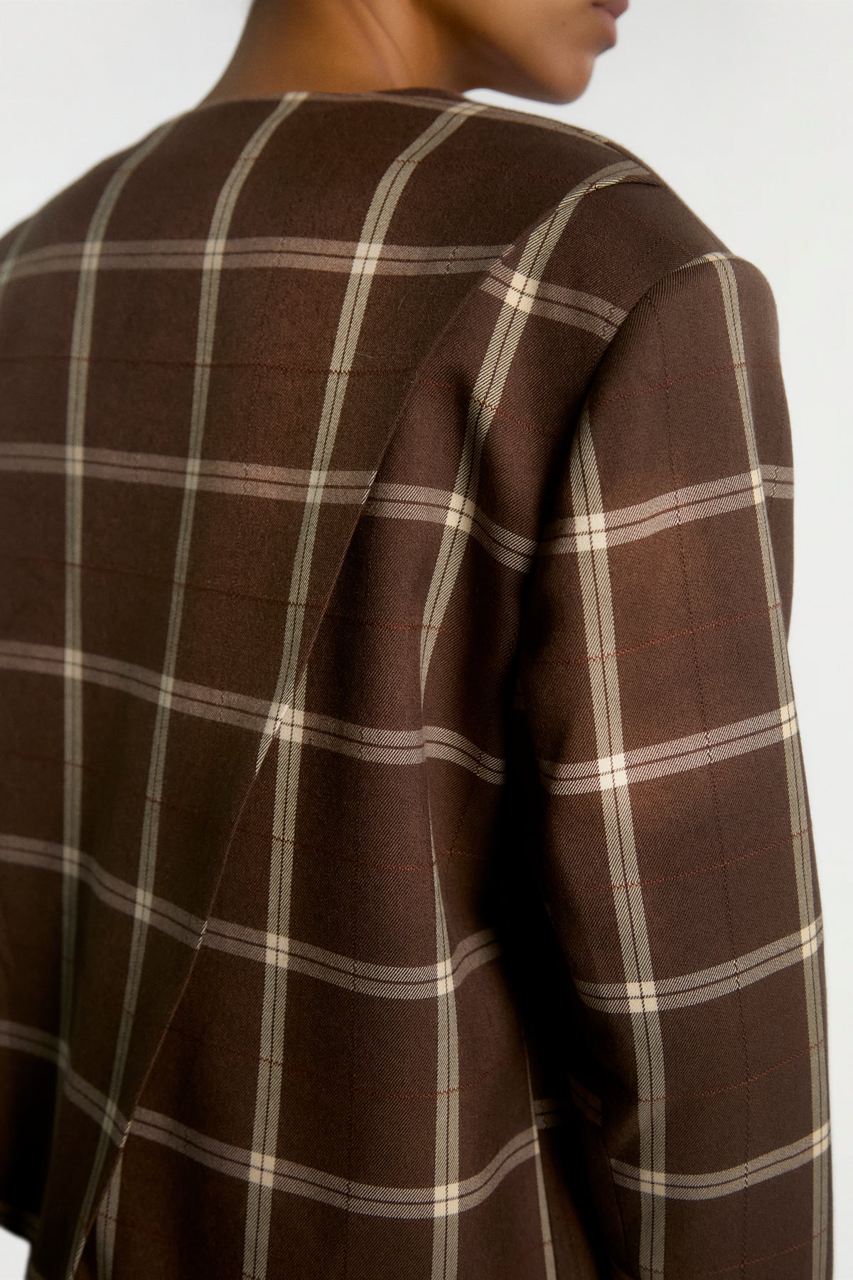 Luray check blazer bruin
