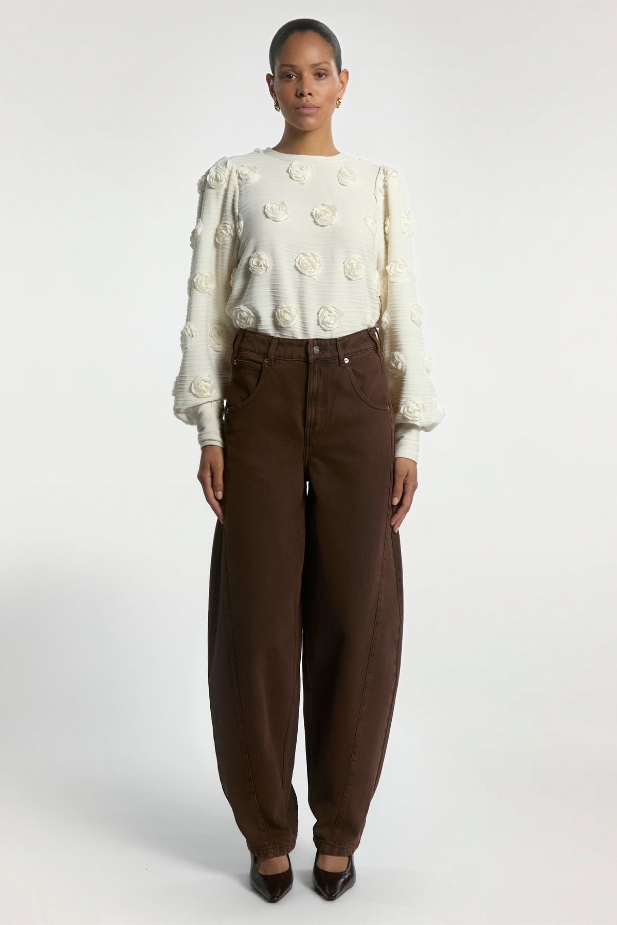 Daley barrel jeans brown