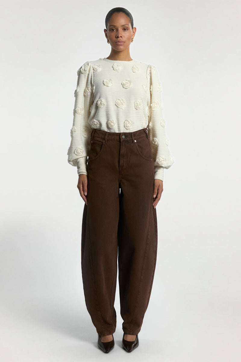 Daley barrel jeans brown