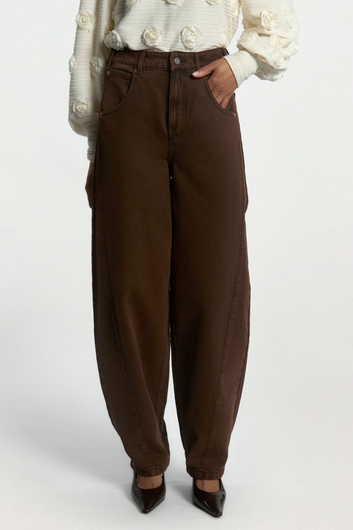 Daley barrel jeans brown