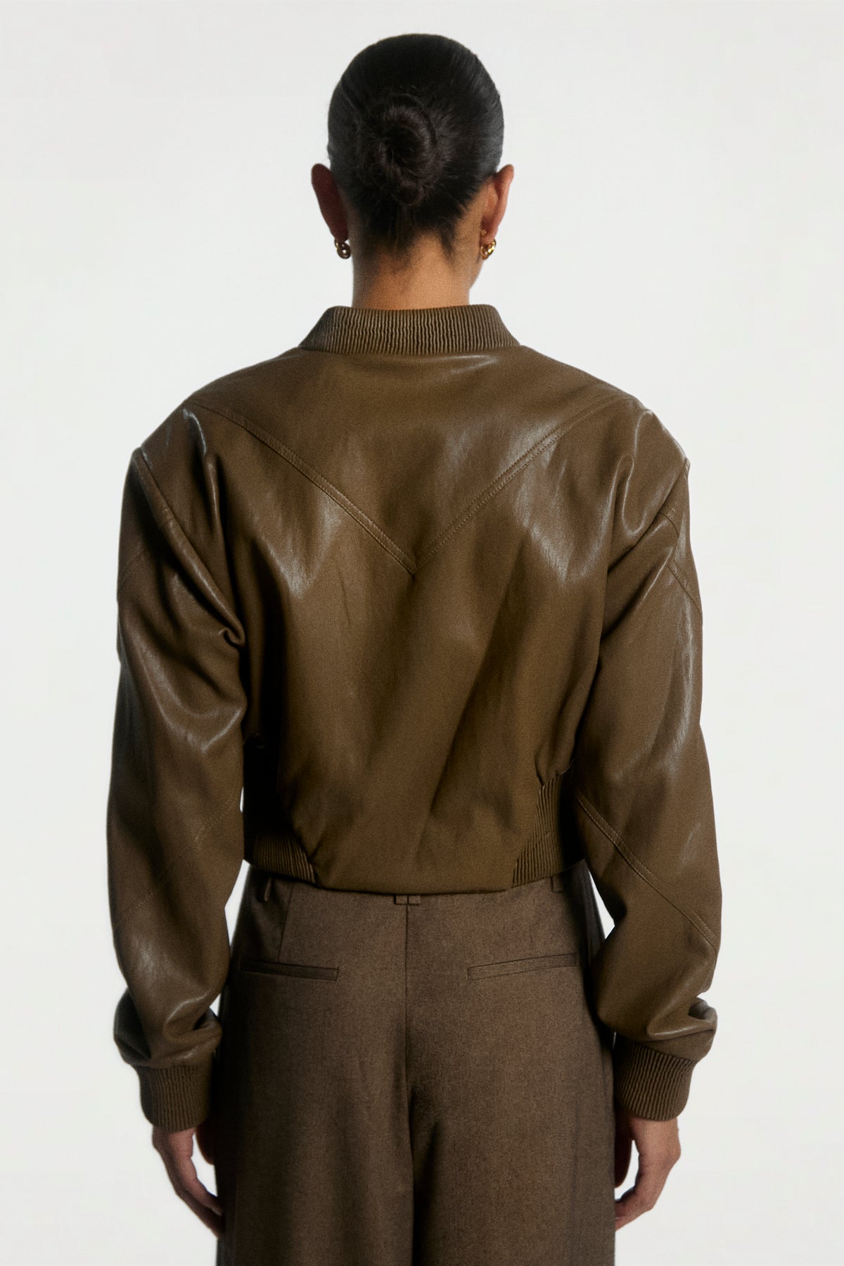 Daphne PU jacket green