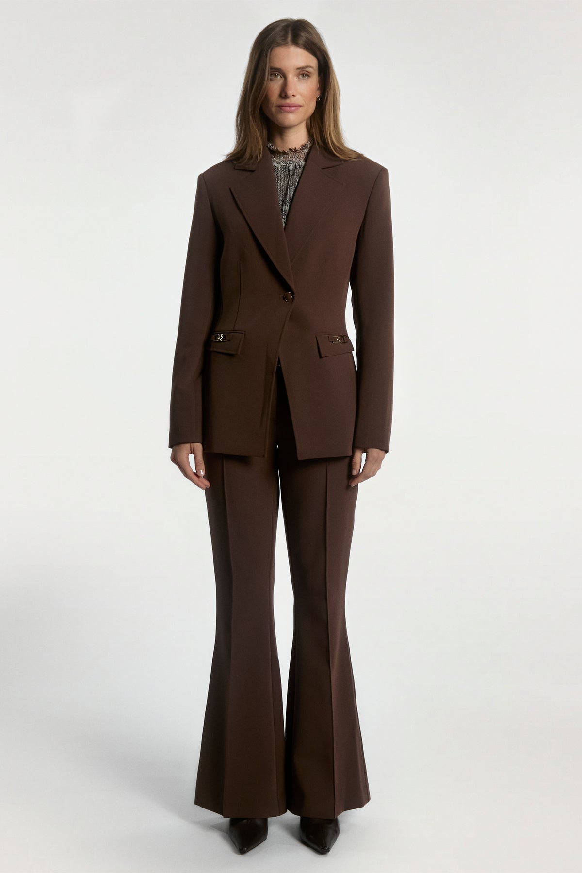 Toulon blazer donker bruin