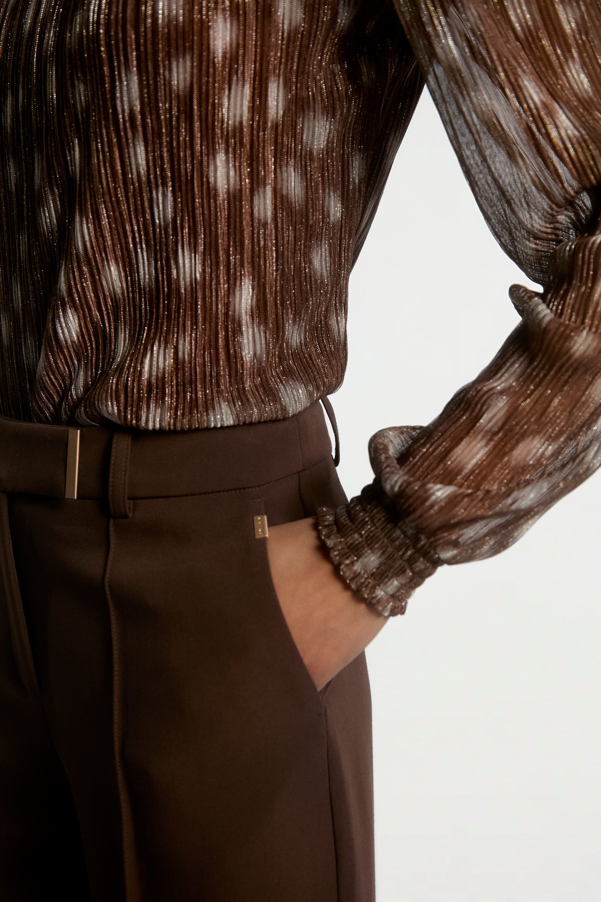 Chantalle broek donker bruin