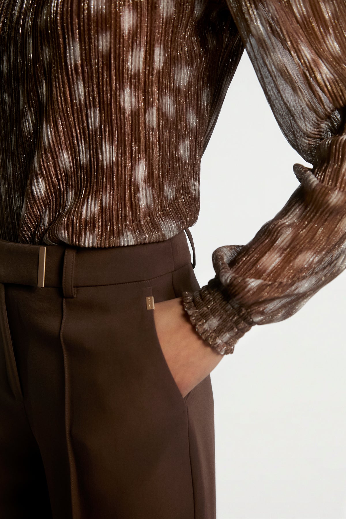 Chantalle broek donker bruin