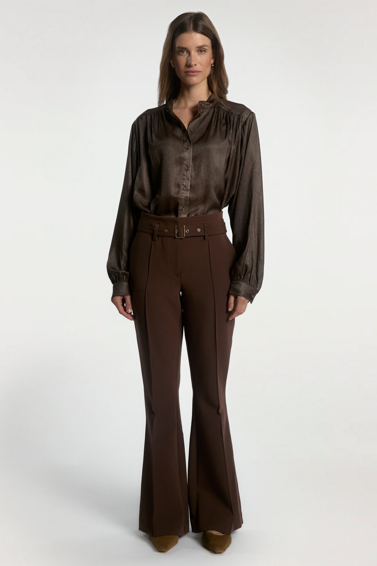 Liv blouse donker bruin