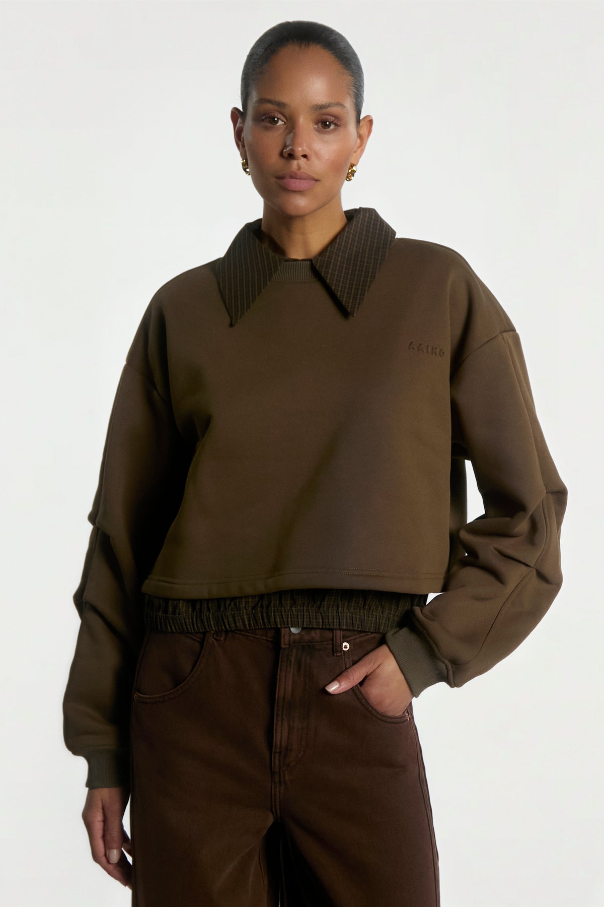 Mure check sweater green