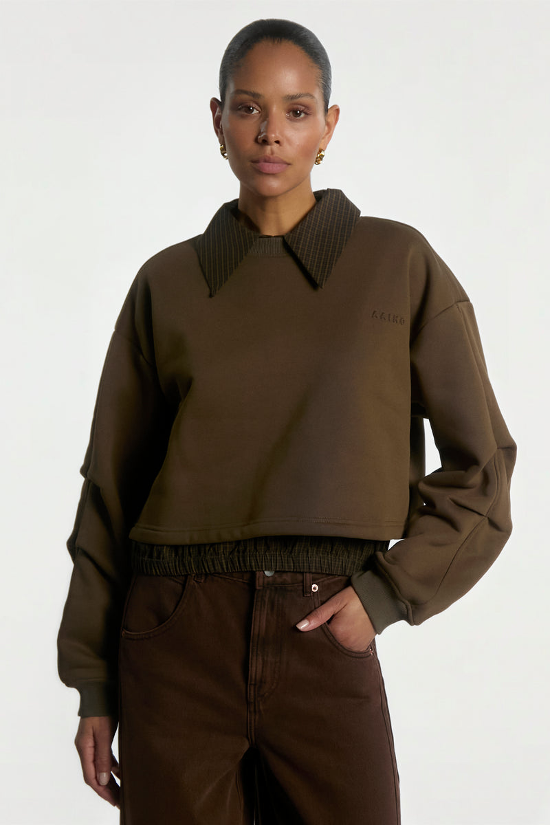 Mure check sweater green