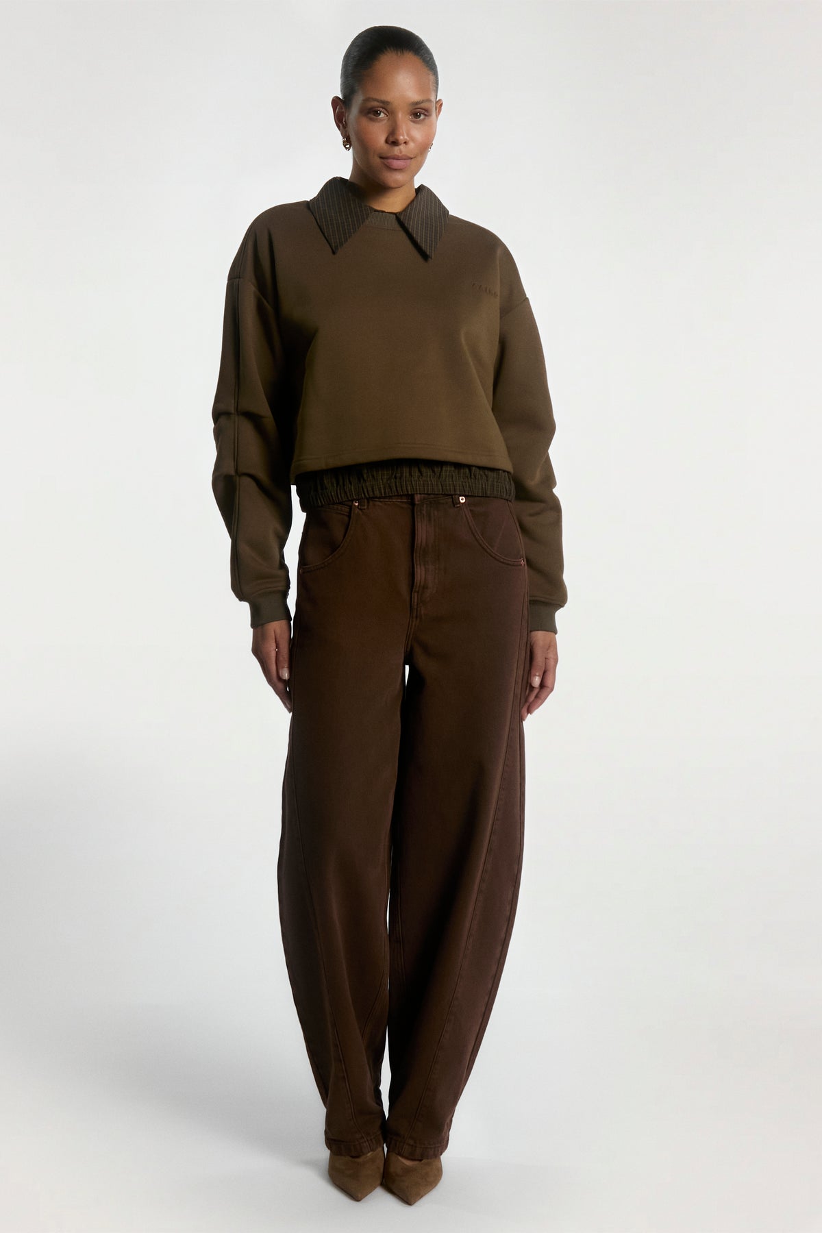 Mure check sweater green