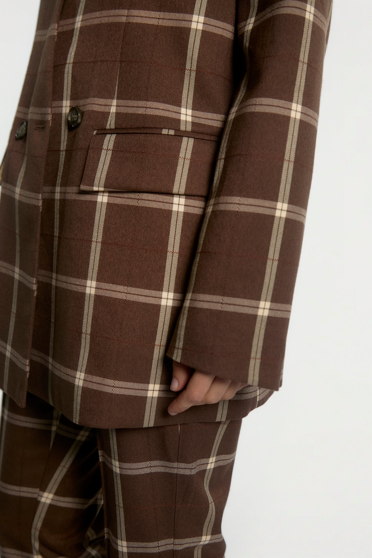 Luray check blazer bruin