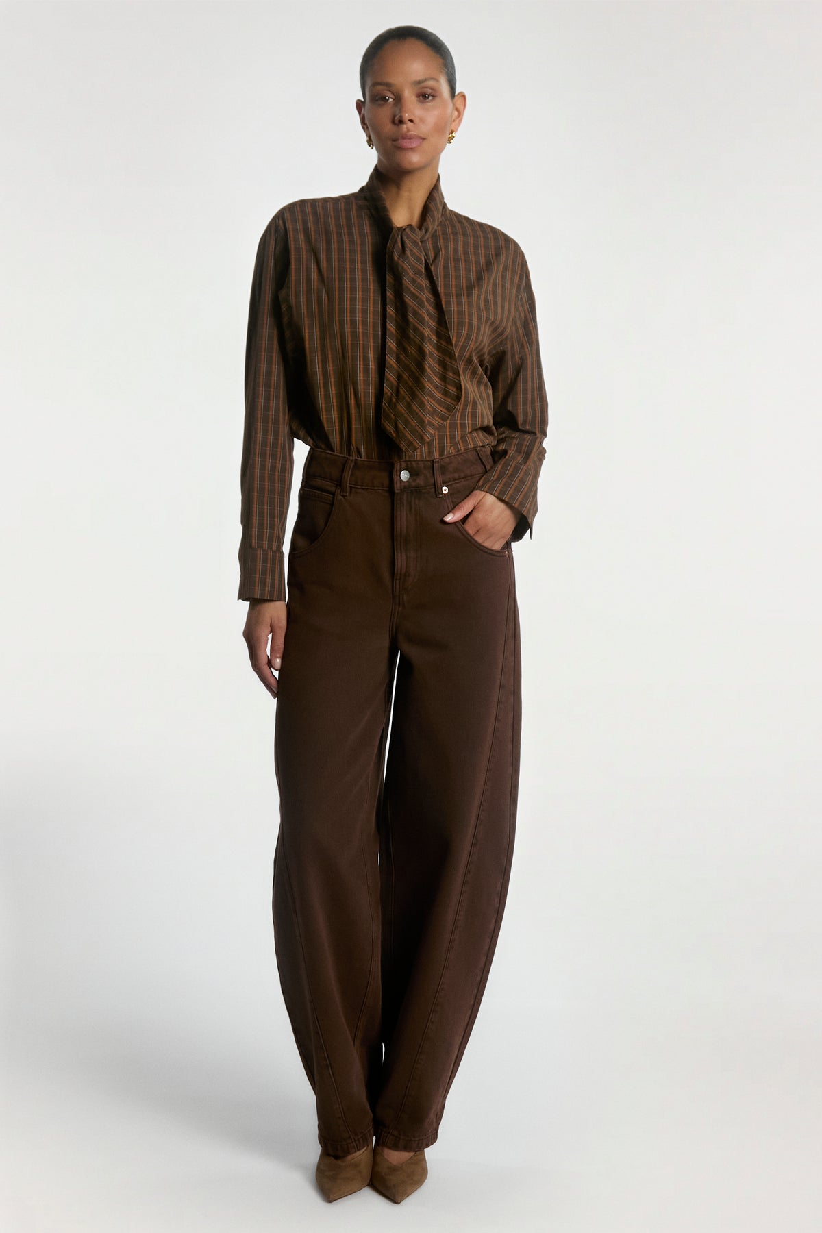 Janesse blouse dark brown 