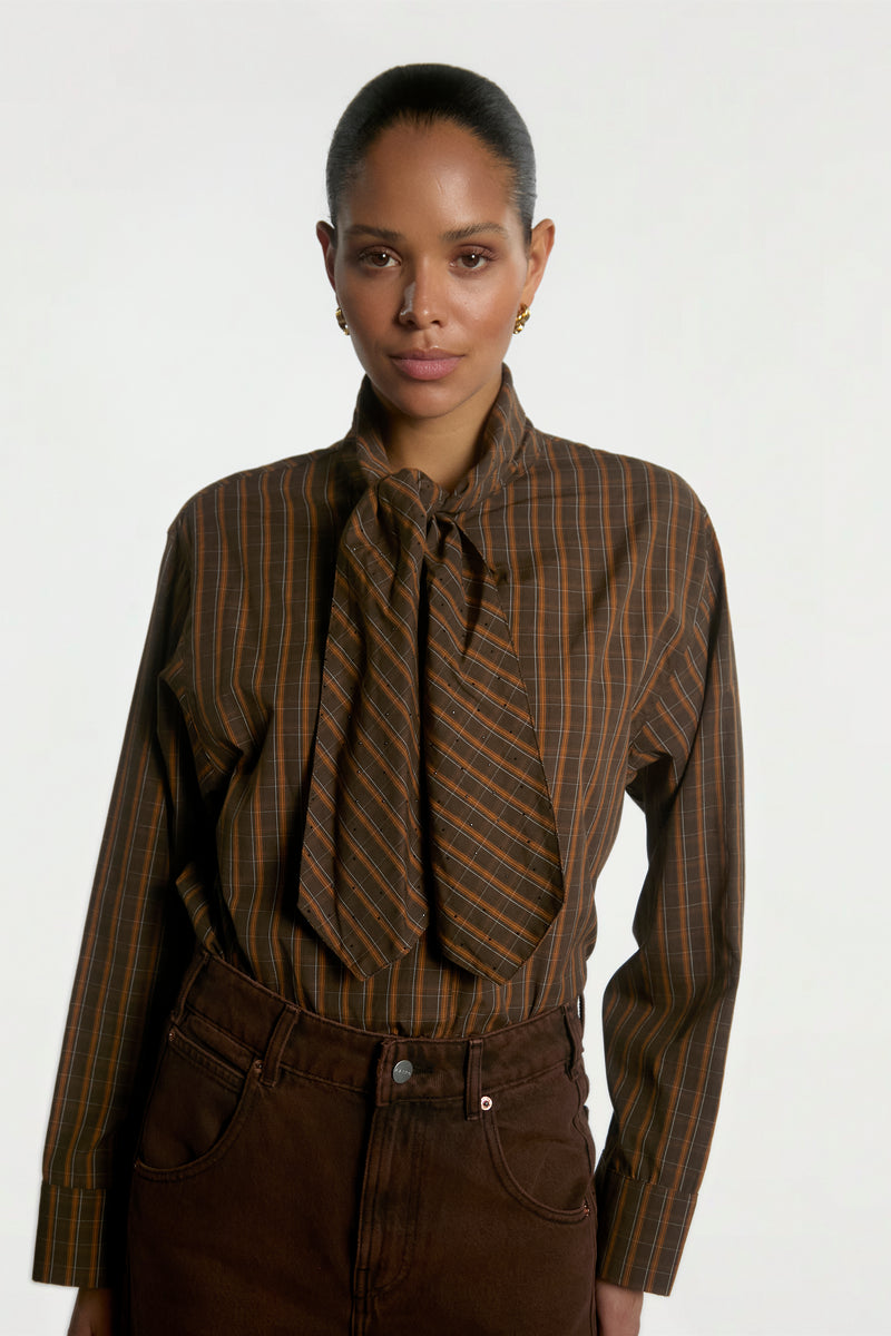 Janesse blouse dark brown 