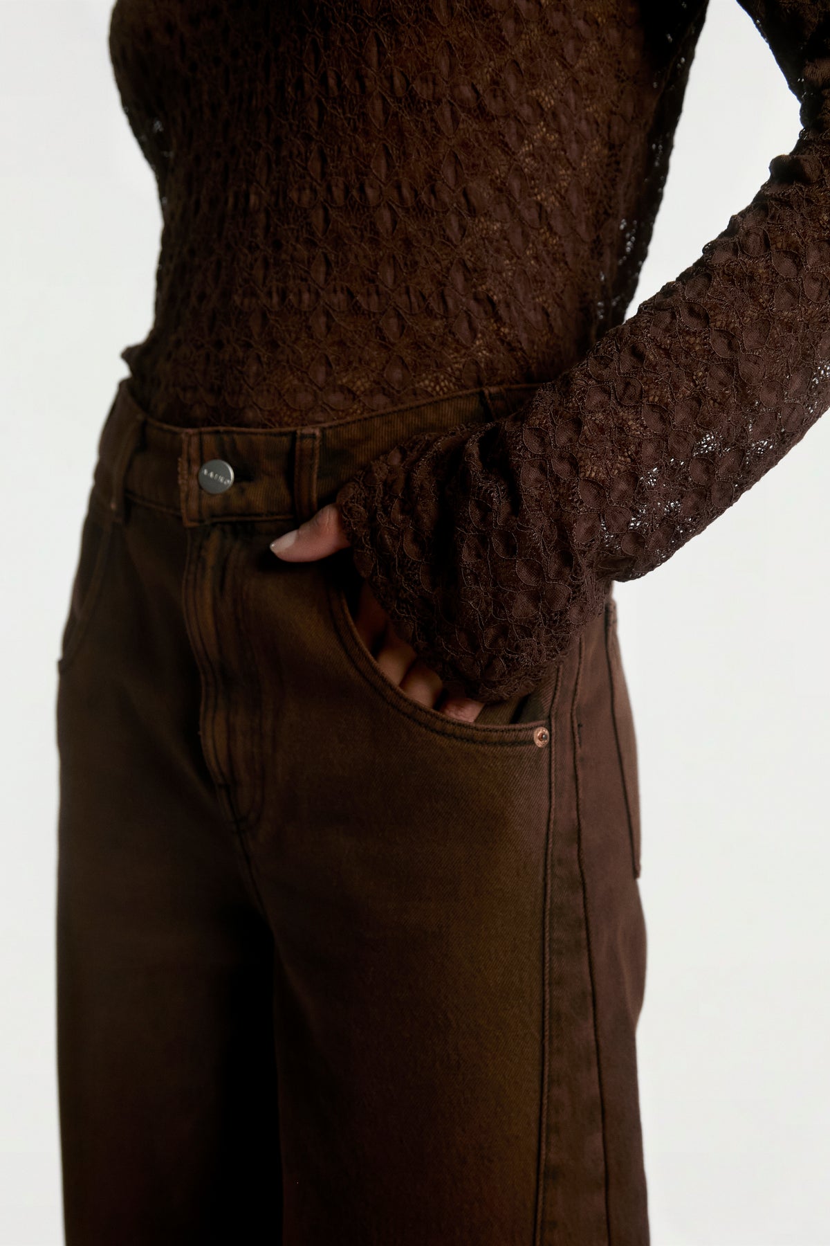 Mason top dark brown