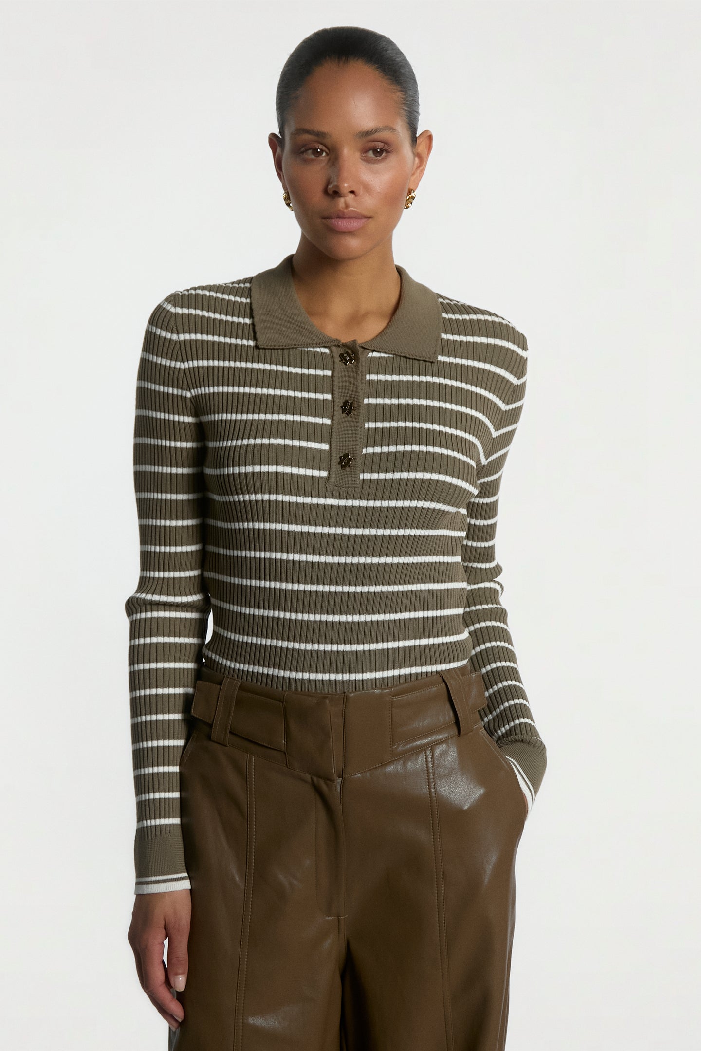 Olin stripe top groen