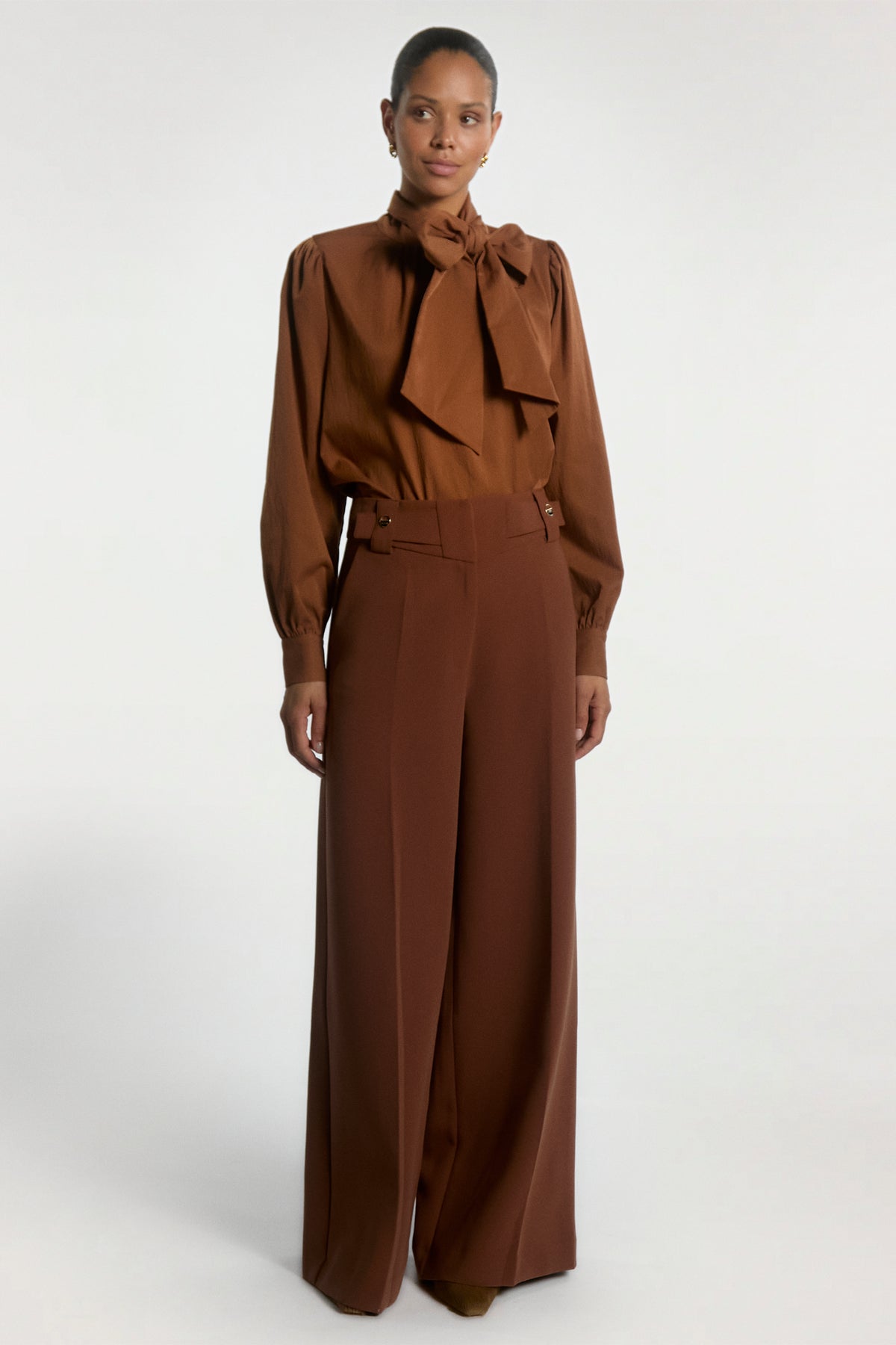 Bowi blouse bruin