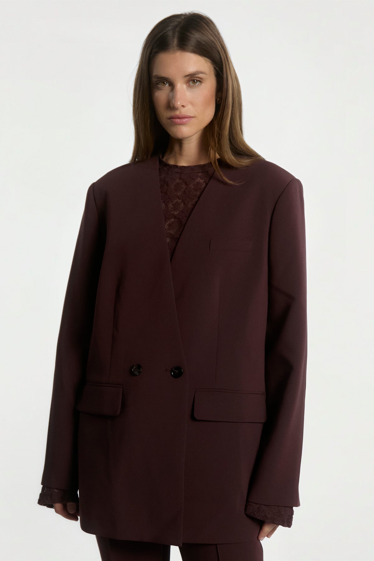 Luray blazer burgundy