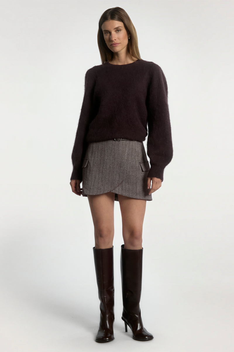 Arlen Burgundy Skirt