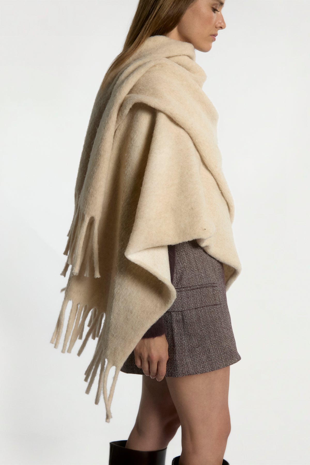 Mila poncho creme