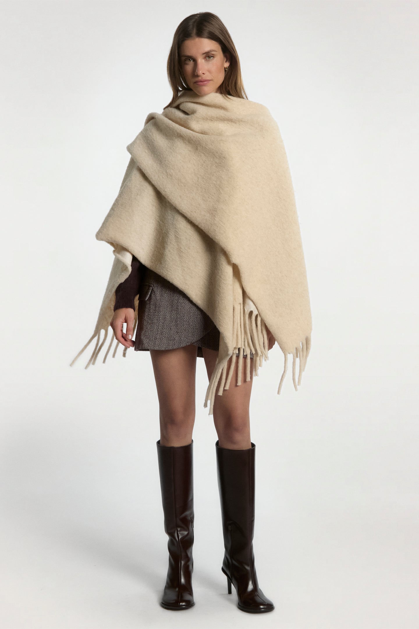 Mila poncho creme