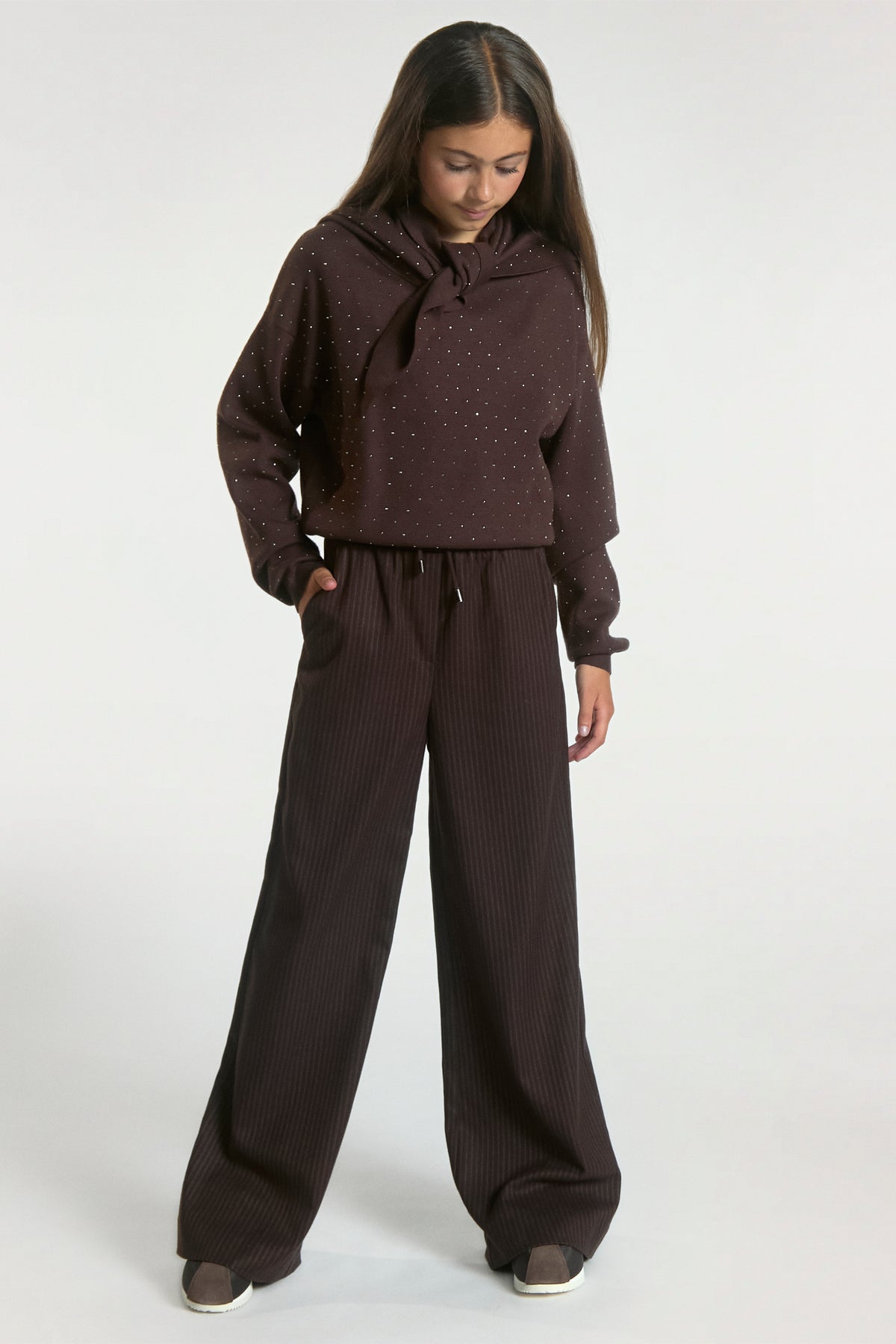 Esila broek donkerbruin