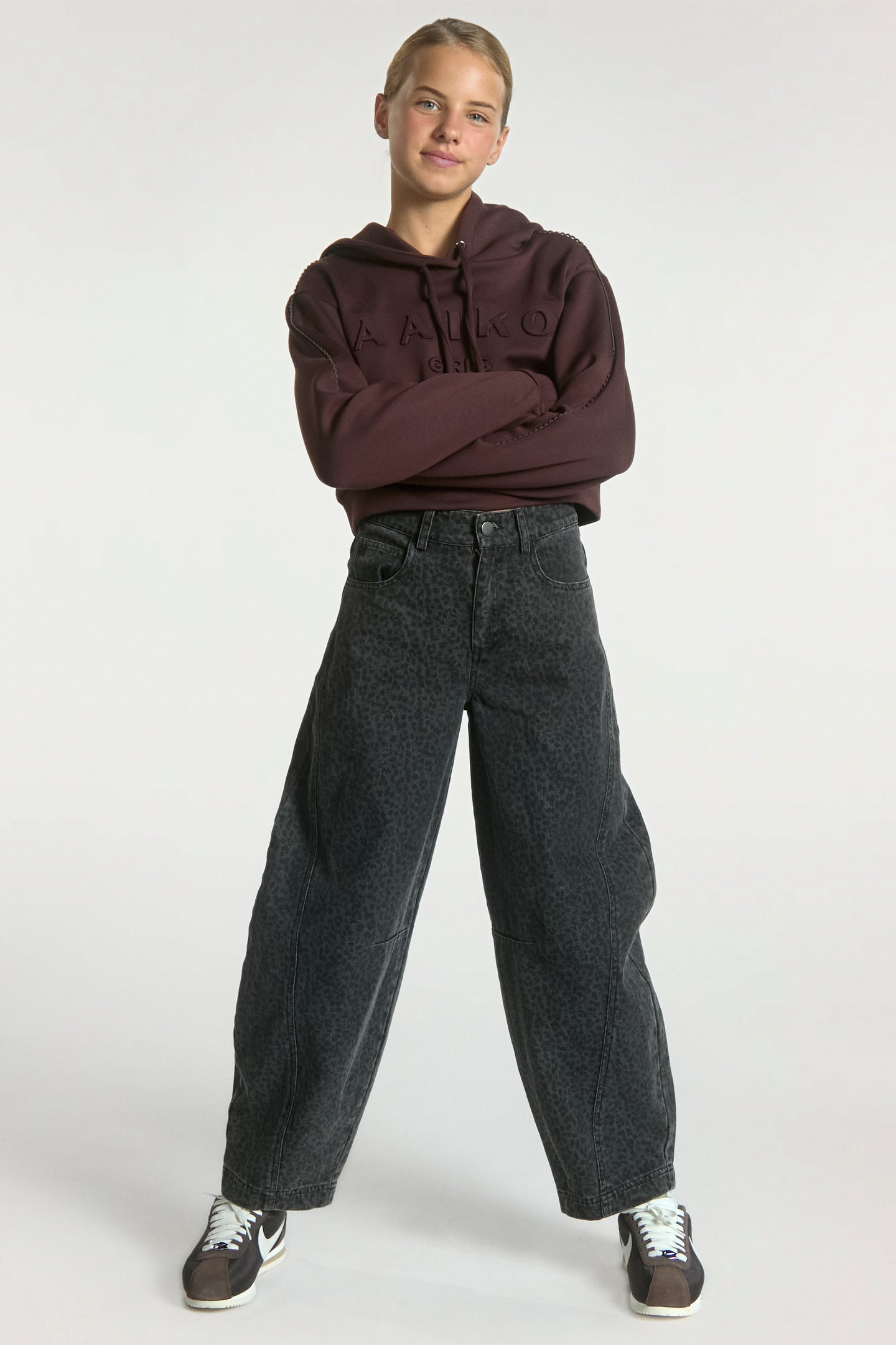 Quinn animal jeans grijs