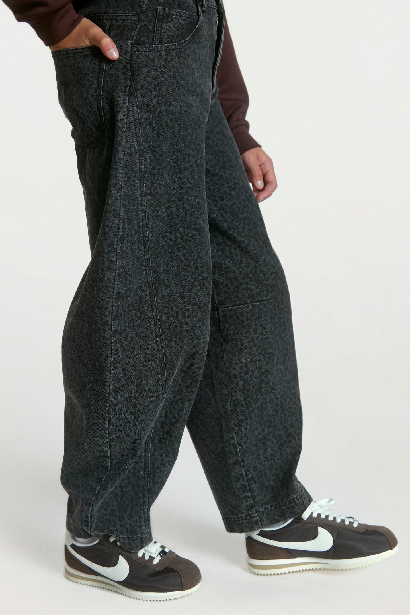 Quinn animal jeans grijs