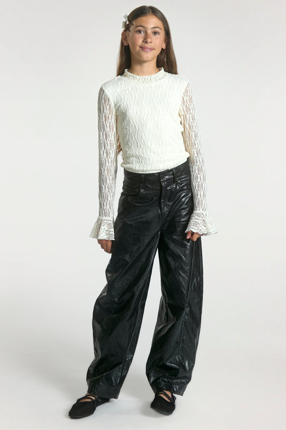 Quinn PU broek zwart