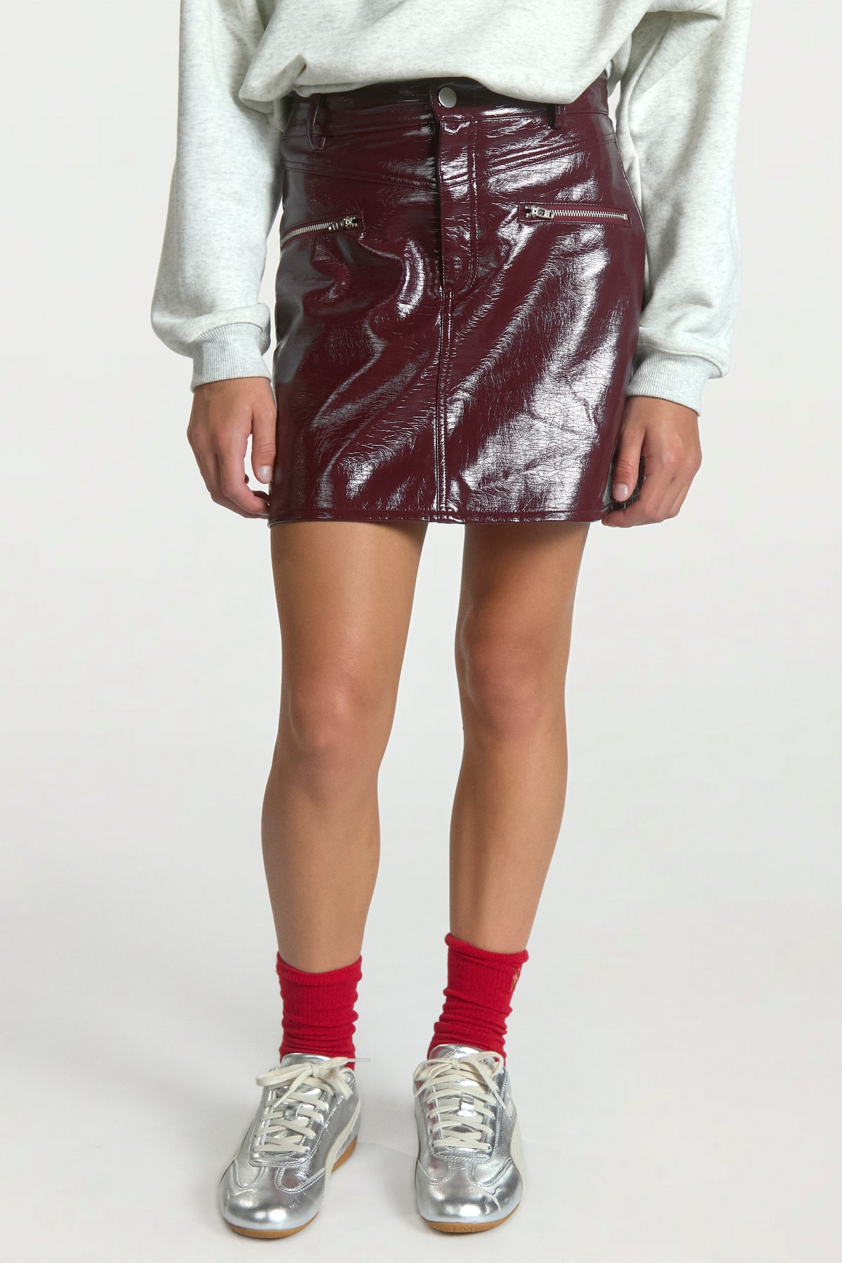 Marelle rok PU rood
