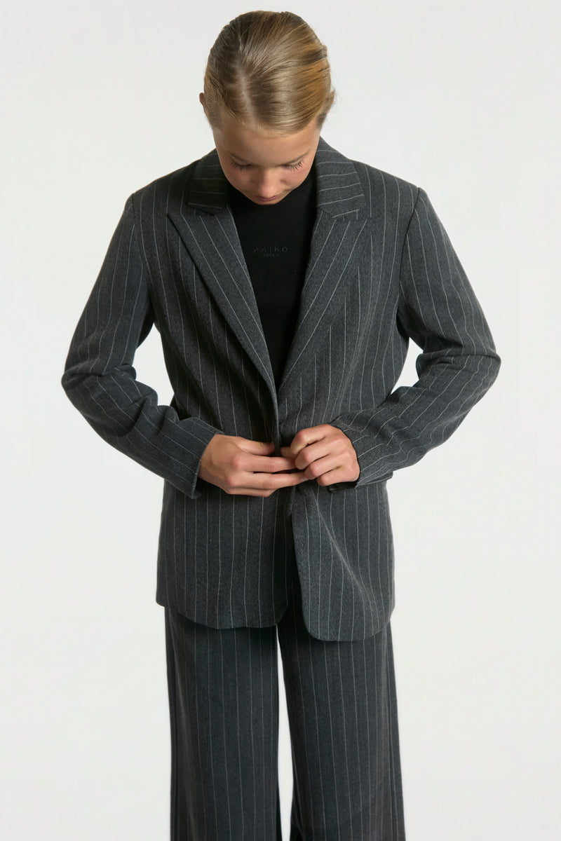 Kendal pinstripe blazer grijs