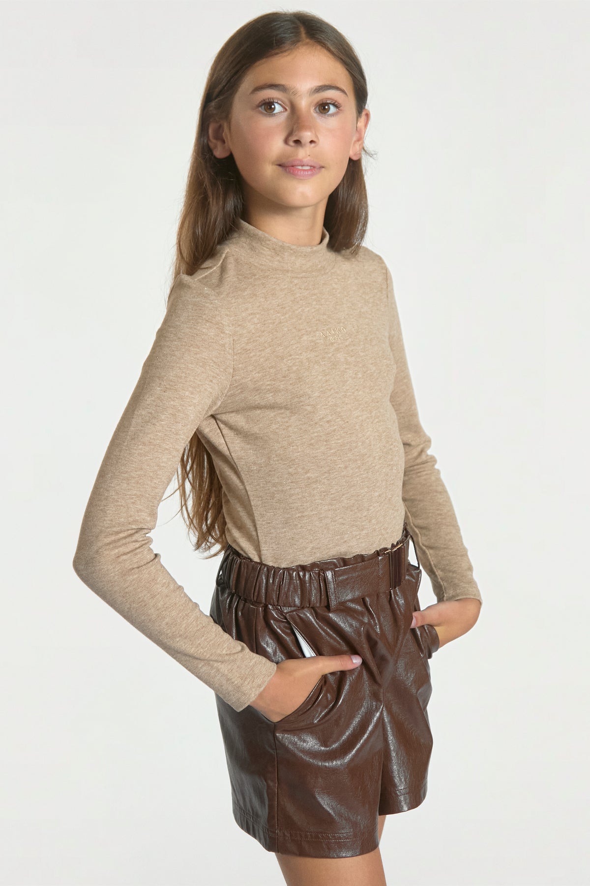 Rikki PU short bruin