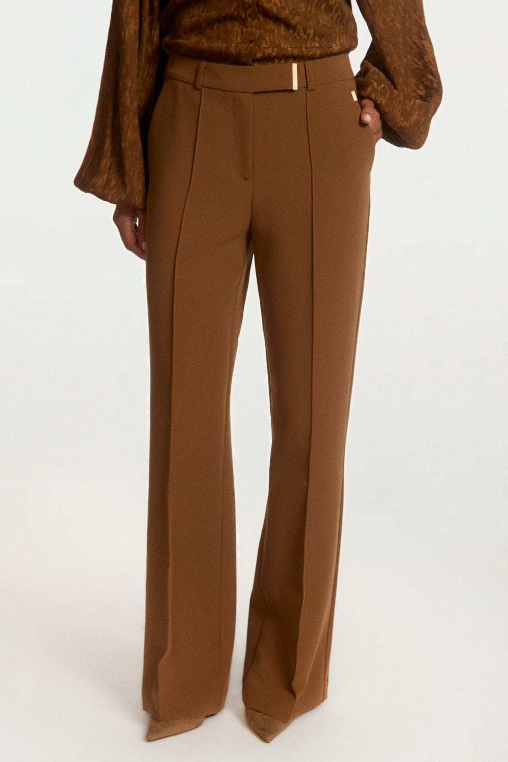 Chantalle elasticated trousers brown 
