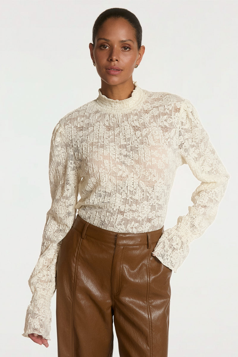 Tory plisse top cream
