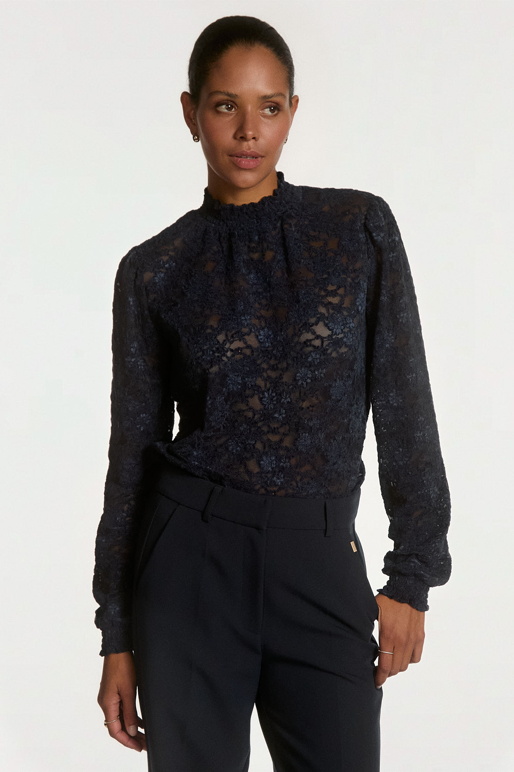 Tory lace top blue