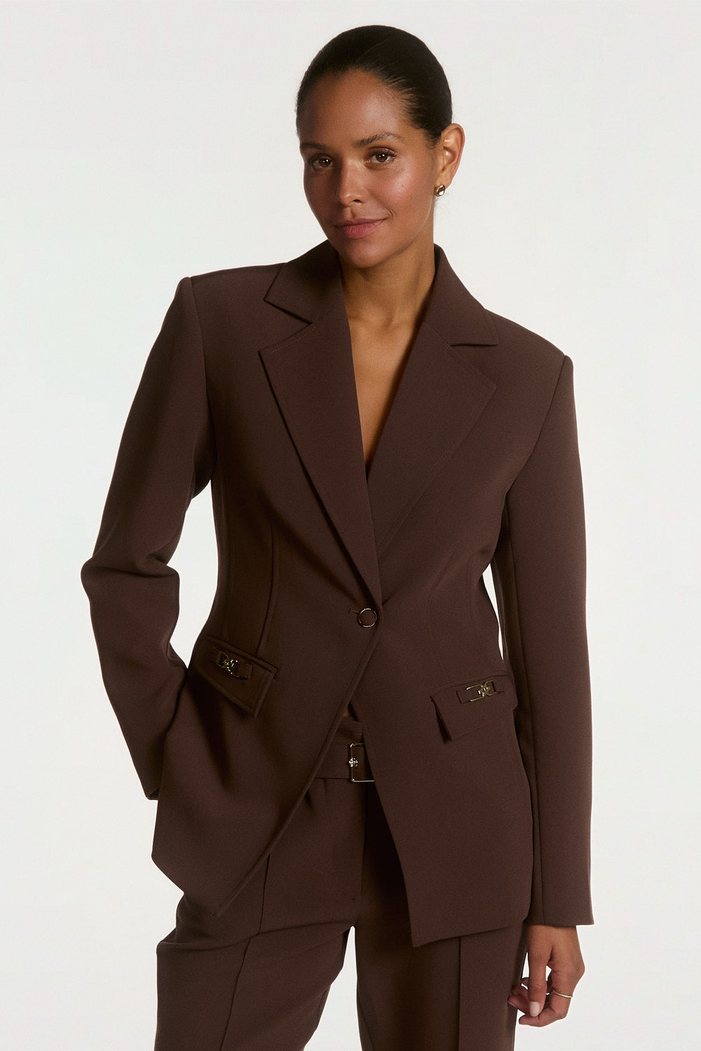 Toulon blazer donkerbruin
