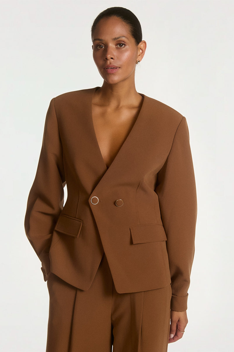 Kayla blazer brown