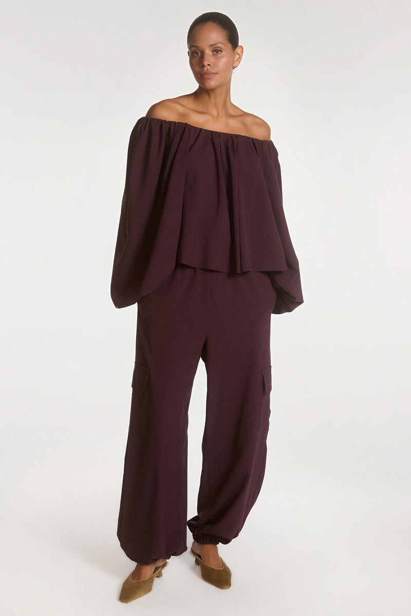 Lore broek donkerpaars