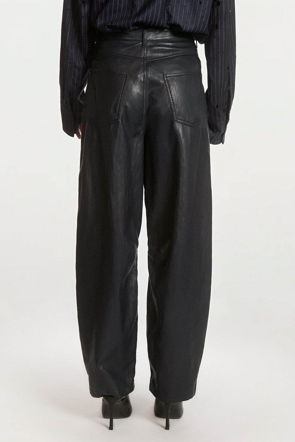 Quin PU trousers dark blue