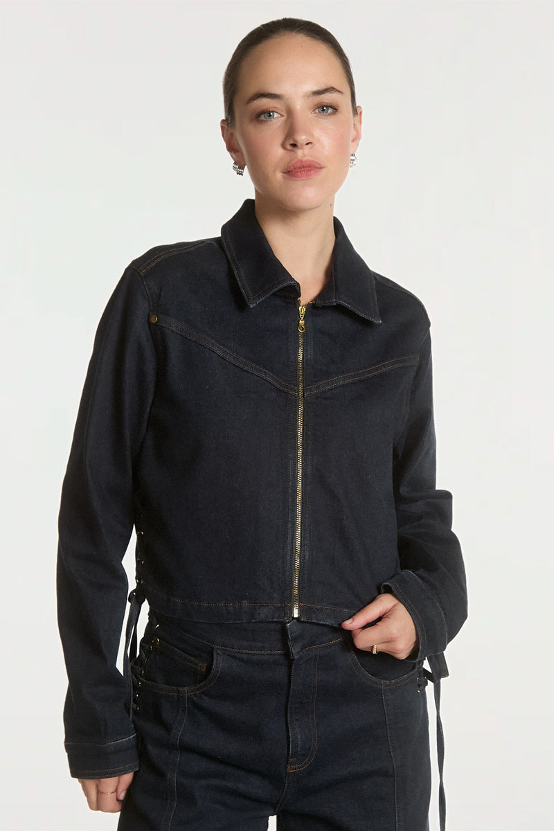 Judith denim jacket dark blue