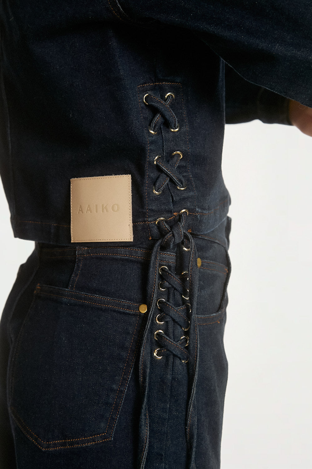 Charly denim broek donkerblauw