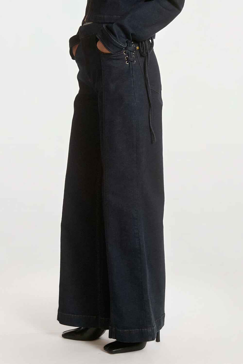 Charly denim broek donkerblauw