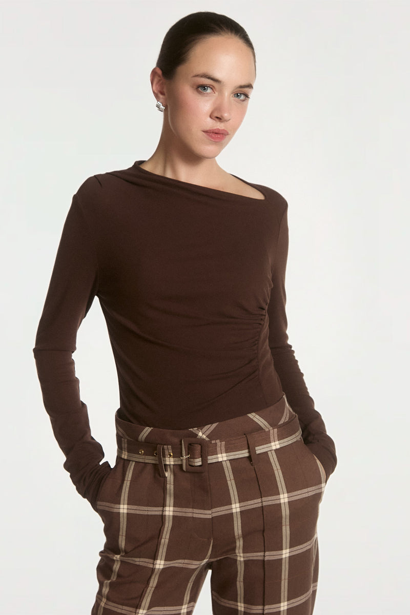 Jalisse top dark brown
