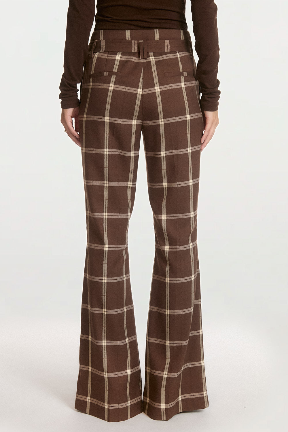 Glenn check trousers brown 