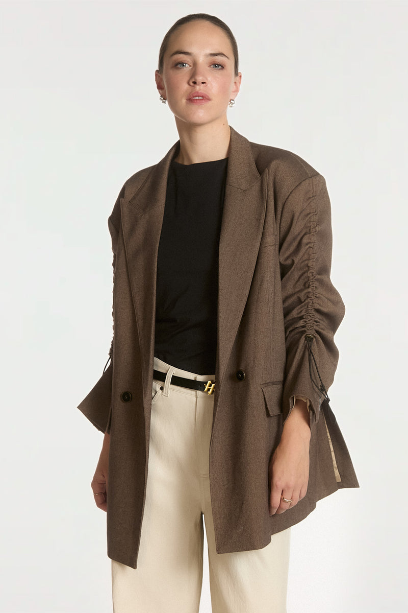 Kendal tweed blazer brown
