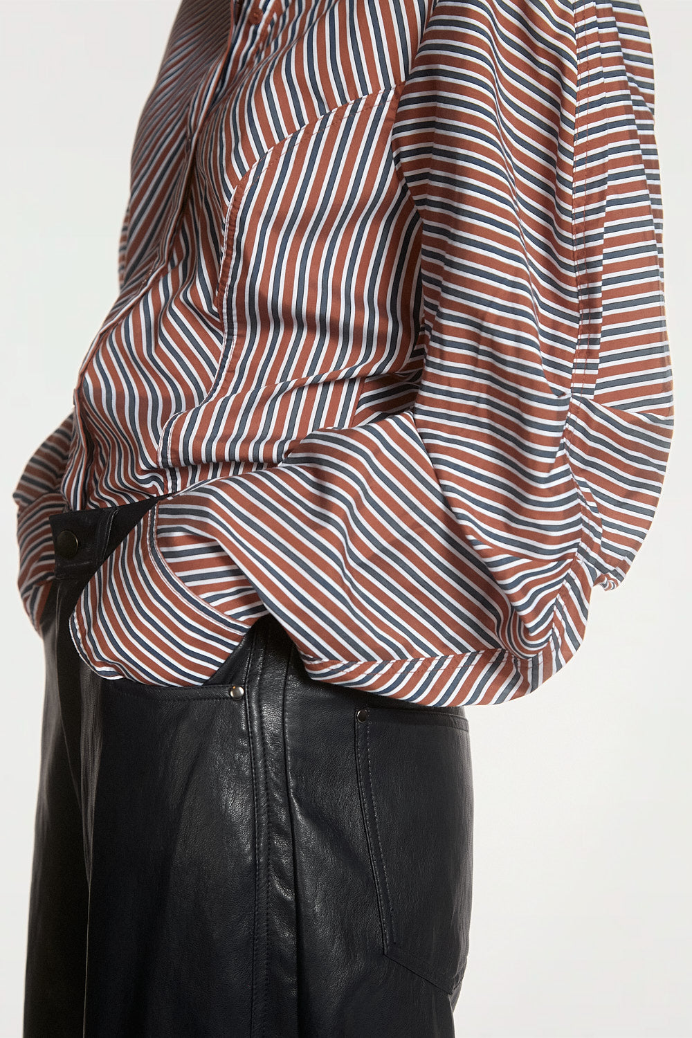 Isabel stripe blouse brown