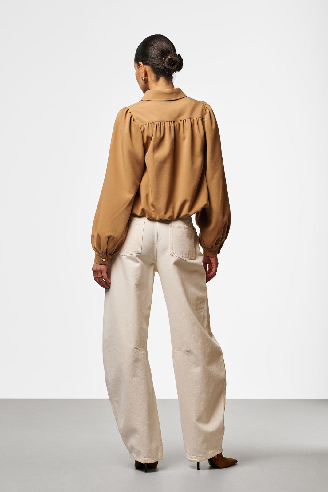 Sacha barrel jeans creme