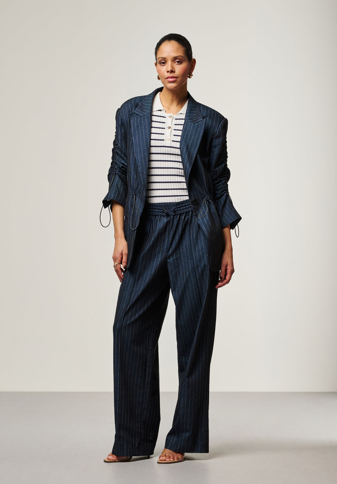 Esila pinstripe trousers blue