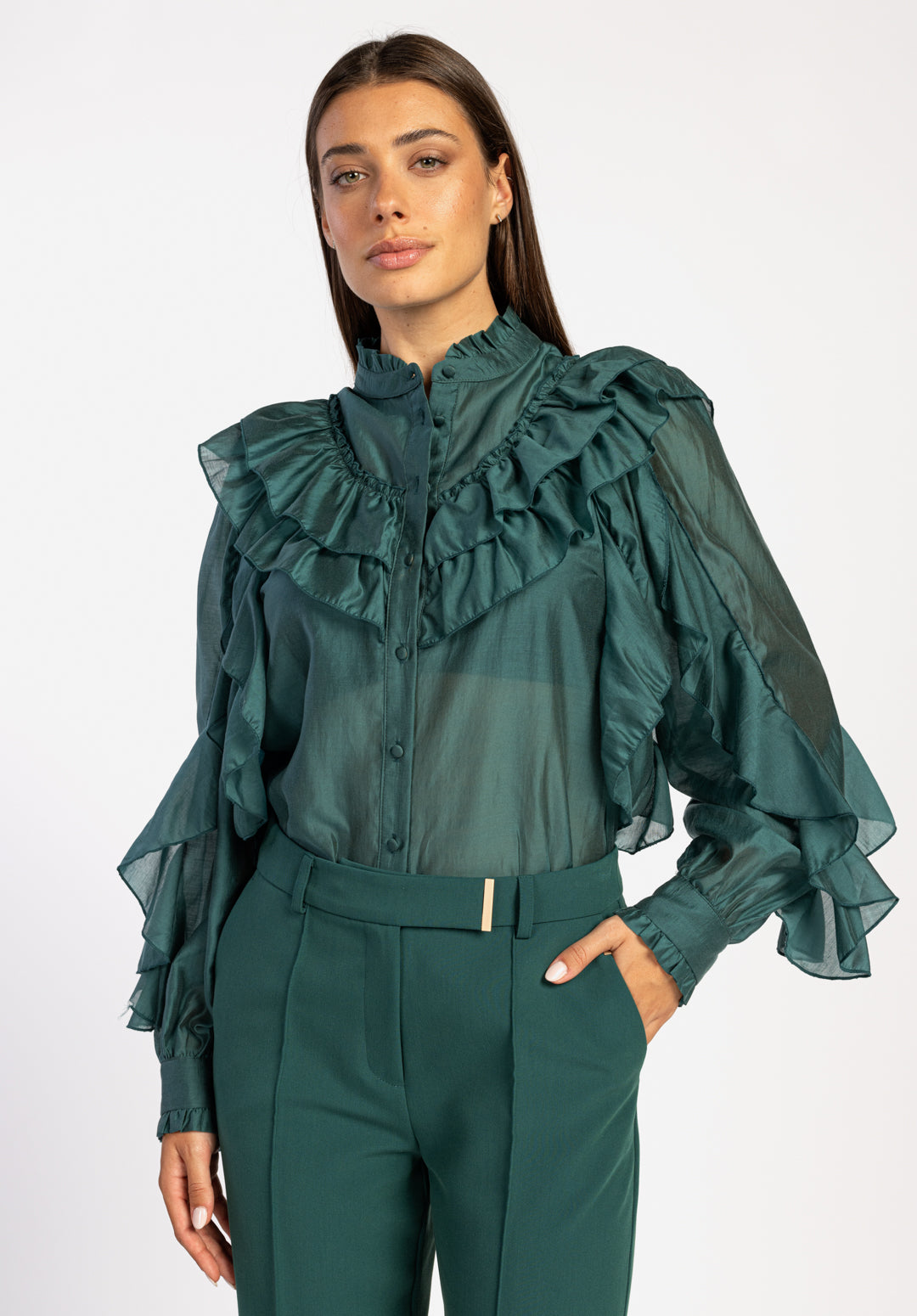 Daria Blouses Sea Green