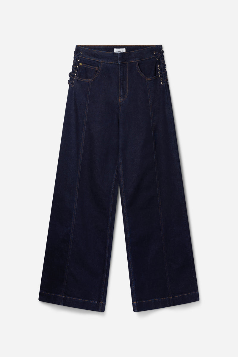 Charly denim broek donkerblauw